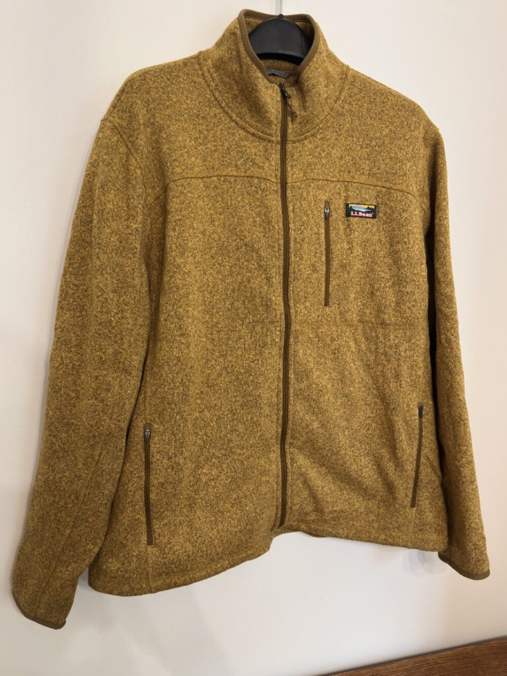 L.L BEAN FULL ZIP JACKET MEN'S XXL REG YELLOW